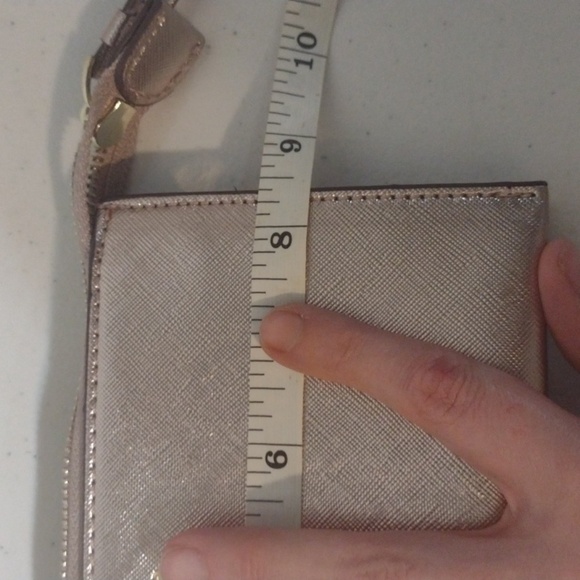 Kate Spade metallic light pink Continental three pocket wallet wristlet clutch - Picture 5 of 16